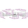 vidaXL Sofa-Sets 8 pcs Natuurlijk en Beige Massief Acaciahout