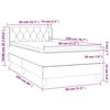 vidaXL Boxspring met matras stof donkergrijs 80x200 cm