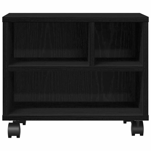 vidaXL Printerstand Zwart Eiken 41 x 32 x 34,5 cm Bewerkt hout