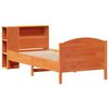 vidaXL Bed met boekenkast zonder matras grenenhout wasbruin 75x190 cm