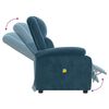vidaXL Massagestoel fluweel blauw