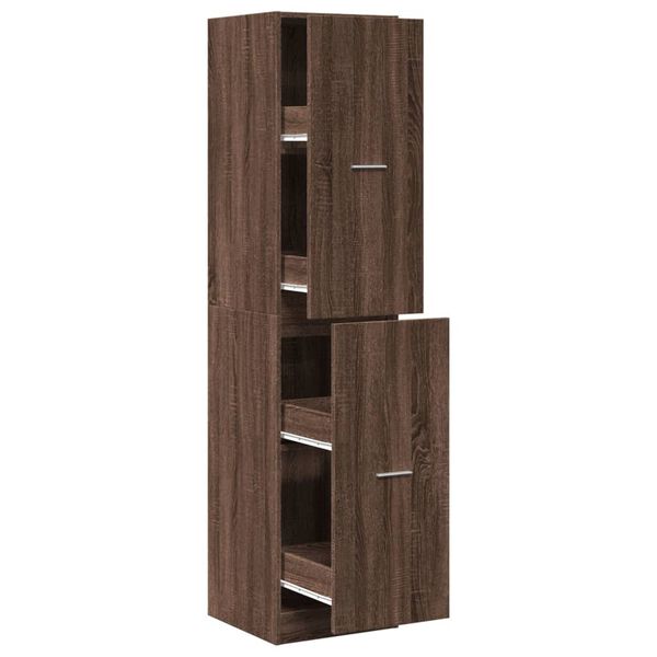 vidaXL Apothekerskast 40x41x174,5 cm bewerkt hout bruin eikenkleurig