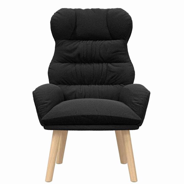 vidaXL Fauteuil Zwart 69 x 74 x 93 cm Sherpa Stof