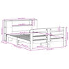 vidaXL Bedframe zonder matras massief grenenhout wit 140x190 cm