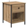 vidaXL Nachtkastje 2 pcs Artisan Eiken 40 x 42 x 50 cm Bewerkt hout