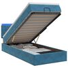 vidaXL Ottoman Bed met Matrassen en LED Donkerblauw 80 x 200 cm