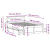 vidaXL Bedframe zonder matras met hoofdbord grenenhout wit 135x190 cm