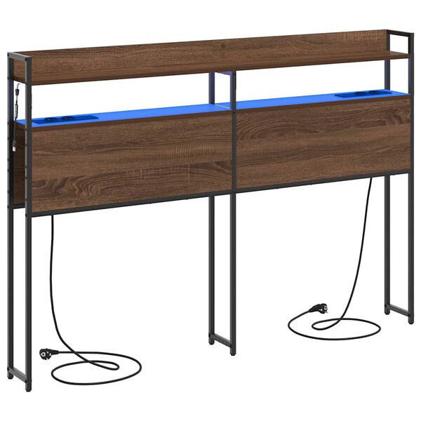 vidaXL Hoofdbord met plank bruin eikenkleur 150 cm Bewerkt hout