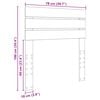 vidaXL Hoofdbord Gerookt eiken 75 cm Bewerkt hout