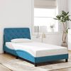 vidaXL Bedframe met LED zonder matras fluweel blauw 100x200 cm