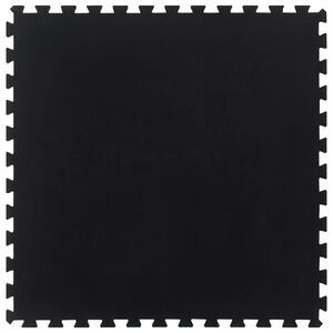 vidaXL Rubbertegel 12 mm 100x100 cm zwart