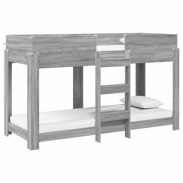 vidaXL Bunk Bed voor Kinderen Grijs Sonoma 75 x 190 cm Bewerkt hout