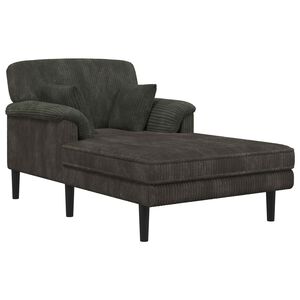 vidaXL Chaise longue Antraciet Katoenen stof