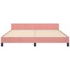 vidaXL Bedframe met hoofdeinde fluweel roze 160x200 cm