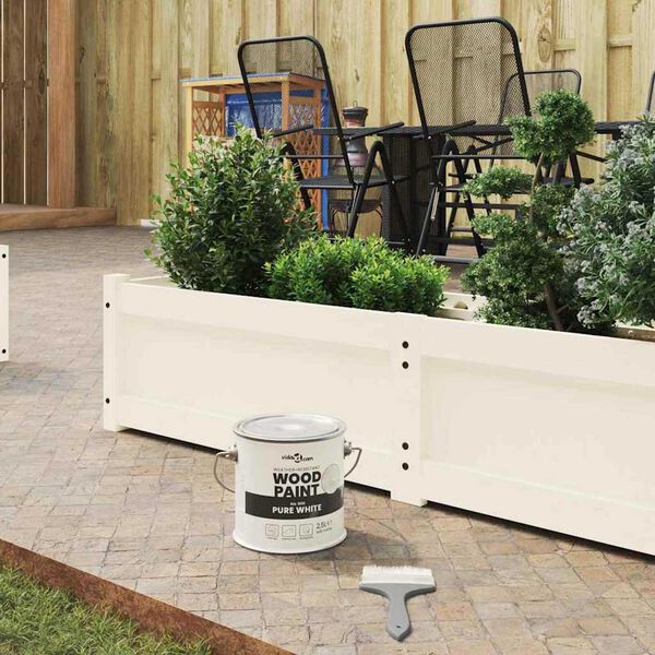 vidaXL Houtverf Wit 16,5 x 16,5 x 15,9 cm Wandprint