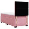 vidaXL Boxspring met matras fluweel roze 90x190 cm