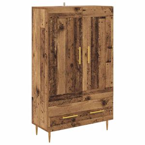 vidaXL Highboard met lade Oud Hout 69,5 x 31 x 115 cm Bewerkt hout