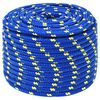 vidaXL Boottouw 12 mm 25 m polypropeen blauw