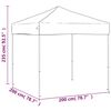 vidaXL Partytent inklapbaar 2x2 m antracietkleurig