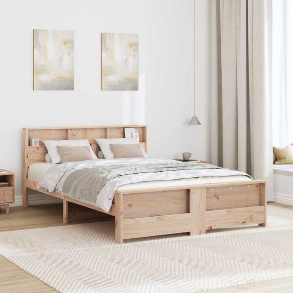 vidaXL Bedframe met hoofdeinde Bruin 160 x 200 cm Bewerkt hout
