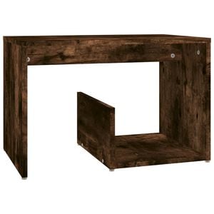 vidaXL Bijzettafel 59x36x38 cm bewerkt hout gerookt eikenkleurig