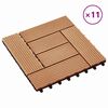 vidaXL Terras Tegel 11 pcs Teakhout 30 x 30 cm WPC
