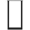 vidaXL Bartafelpoten 2 st U-vormig 40x(90-91) cm staal zwart