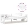 vidaXL Slaapbank met matras massief grenenhout wit 90x200 cm