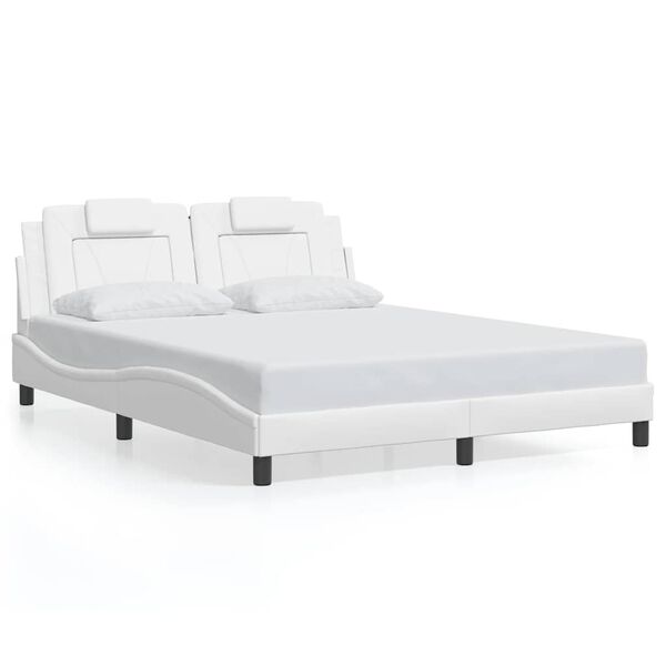 vidaXL Bedframe "Viana" zonder matras kunstleer wit 160x200 cm
