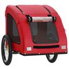 vidaXL Hondenfietstrailer oxford stof en ijzer rood