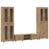 vidaXL Tv-meubelset FLORIN 3 pcs Artisan Eiken Bewerkt hout