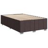vidaXL Boxspring met matras stof donkerbruin 120x200 cm