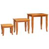 vidaXL Geneste Bijzettafels 3 st Naturel 60 x 45 x 60,5 cm