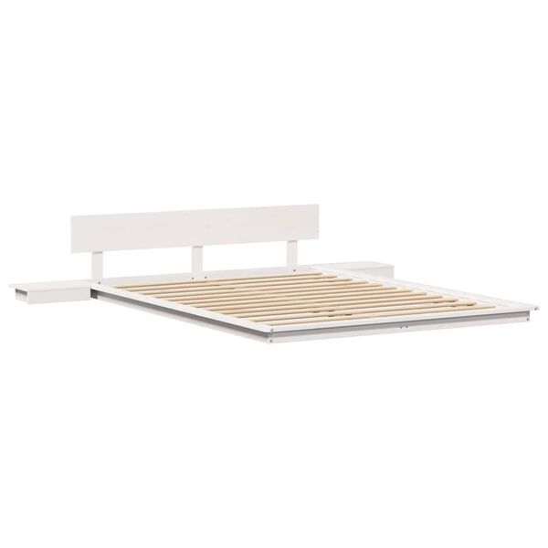 vidaXL Bedframe Wit 140 x 200 cm Hout