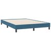 vidaXL Boxspring met matras fluweel donkerblauw 160x220 cm