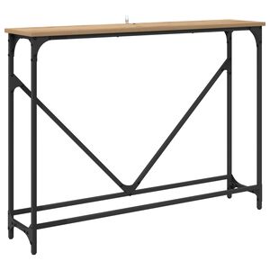 vidaXL Wandtafel Artisan Eiken 102 x 23 x 75 cm Bewerkt hout