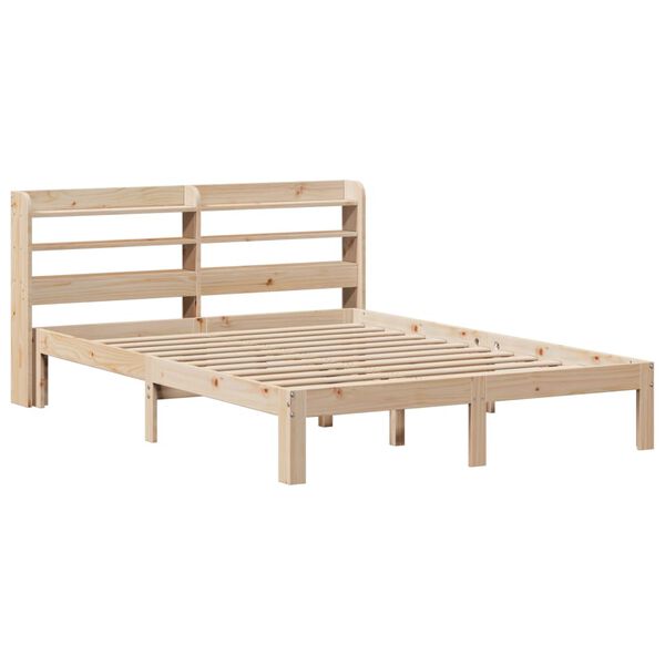 vidaXL Bedframe met hoofdbord massief grenenhout 120x200 cm