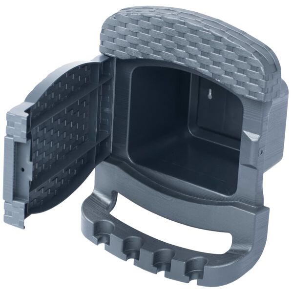 vidaXL Tuinslanghaspel voor aan de wand kunststof antraciet