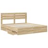 vidaXL Bedframe met lade Sonoma Eiken 180 x 200 cm Ingenieurshout