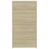 vidaXL Dressoir met 6 lades 50x34x96 cm bewerkt hout sonoma eikenkleur
