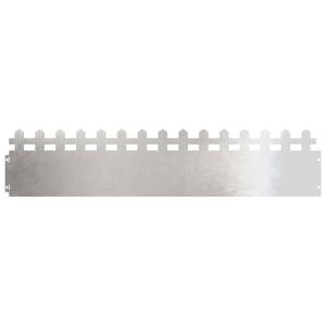 vidaXL Gazonranden 10 st 103 x 0,05 x 22 cm Roestvrij staal zilver