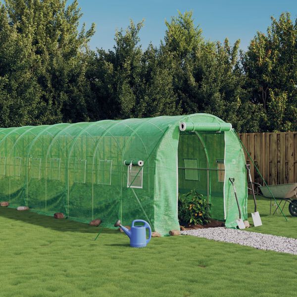 vidaXL Tuinkas met stalen frame 12 m&sup2; 6x2x2 m groen