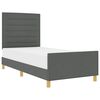 vidaXL Bedframe met hoofdeinde Donkergrijs 80 x 200 cm Stof