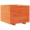 vidaXL Plantenbak 60x60x49,5 cm massief grenenhout wasbruin