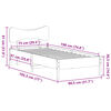 vidaXL Bedframe zonder matras massief grenenhout wasbruin 75x190 cm