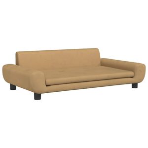 vidaXL Kinderbank 100x54x33 cm fluweel bruin