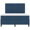 vidaXL Boxspringbed met matras met hoofdeinde Blauw 140 x 200 cm Stof