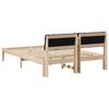 vidaXL Bedframe Bruin en zwart 140 x 200 cm Massief grenenhout