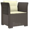 vidaXL E&eacute;npersoons Fauteuil met Kussens Rattan Look PP Lichtgrijs