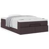 vidaXL Ottoman bed met matras 120x200cm stof donkerbruin